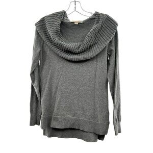 Michael Kors Women's Off Shoulder Cowl Neck Sweater Gray Size Small